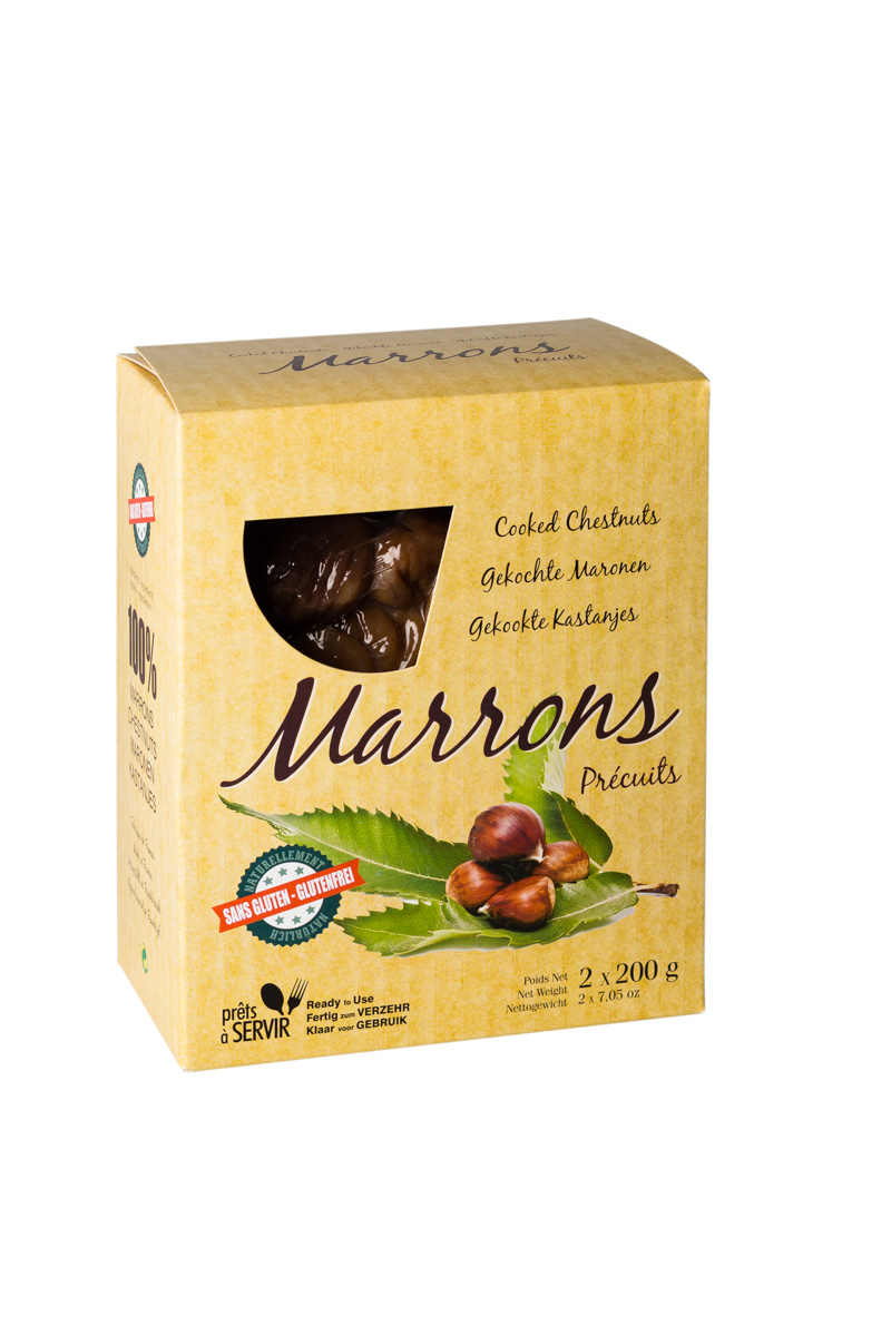 Vacuum packed peeled and cooked chestnuts Ekowarehouse